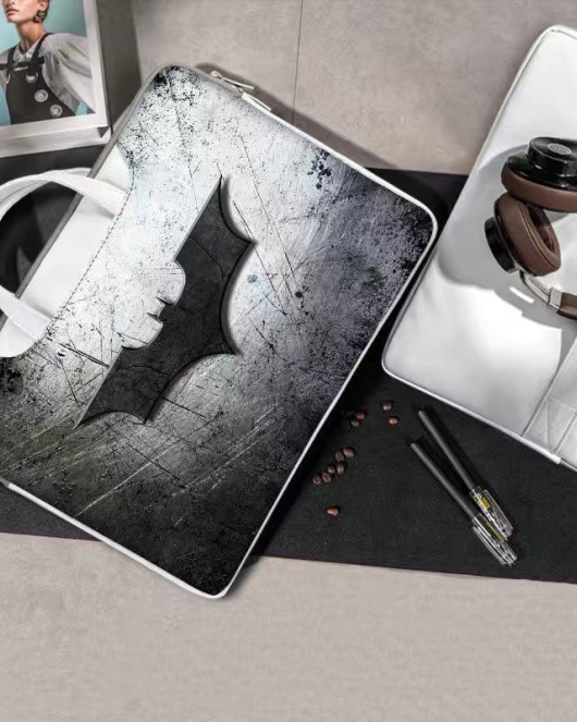 Batman White Laptop Bag