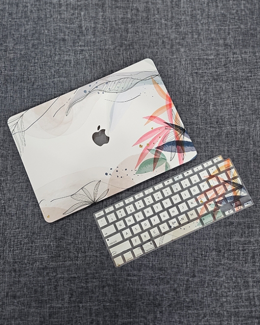 White Leaf MacBook Cover