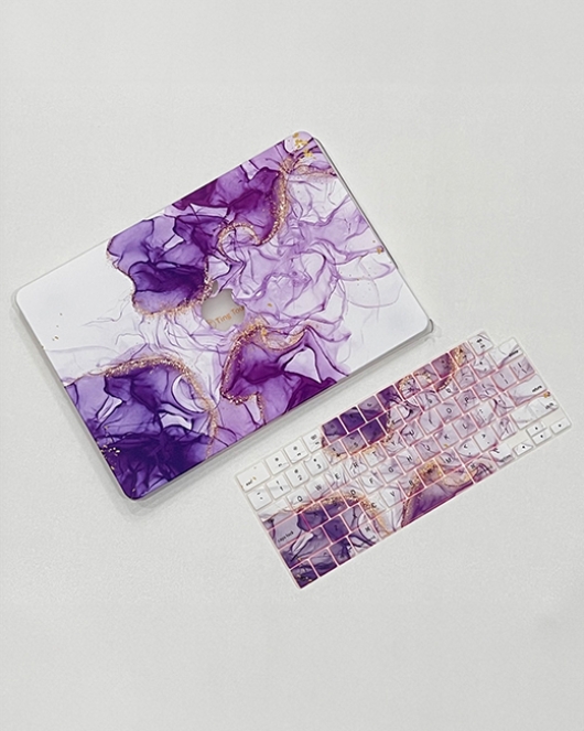 Purple White Galaxy MacBook Cover