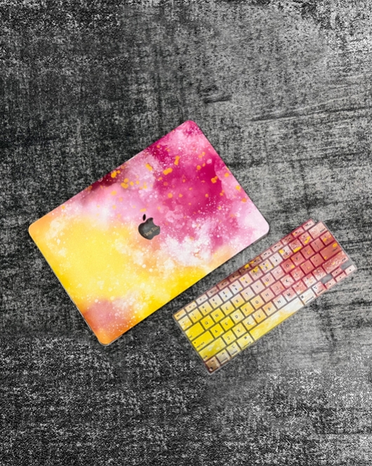 Red and Yellow splash MacBook Cover